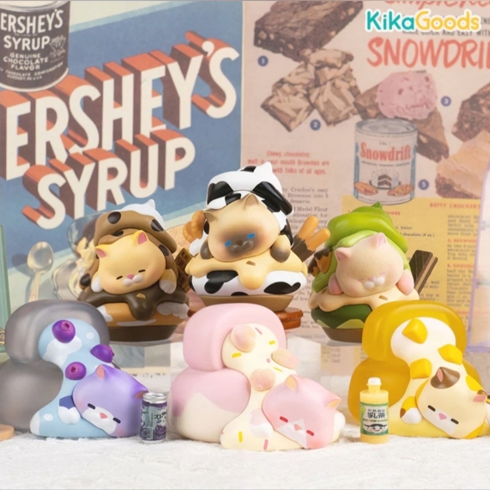Kawaii Femi Afternoon Tea Series Blind Box Sweet Peach or Mango Cat